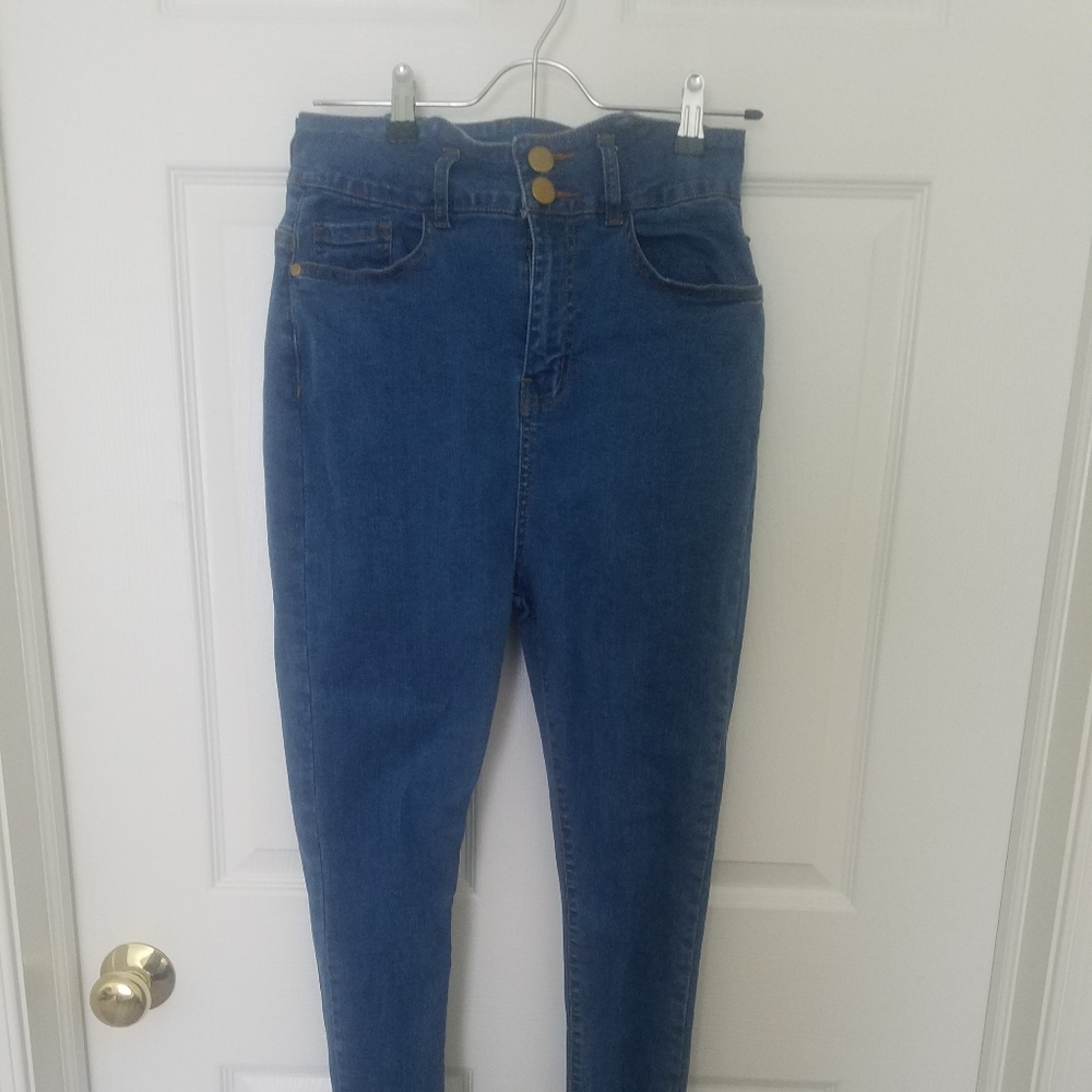Boohoo Tall Denim Waist Shaping Skinny Jeans